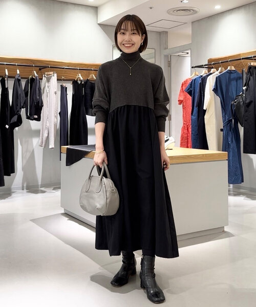 BEARDSLEY（ビアズリー）の「ニットコンビギャザーワンピース