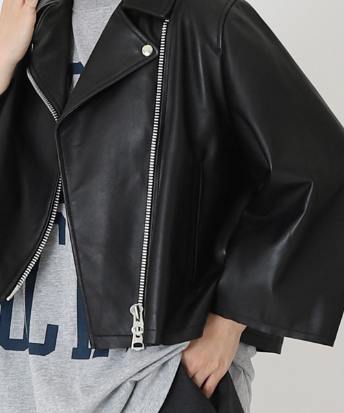 追加2》レザー ショートライダースジャケット（ライダースジャケット