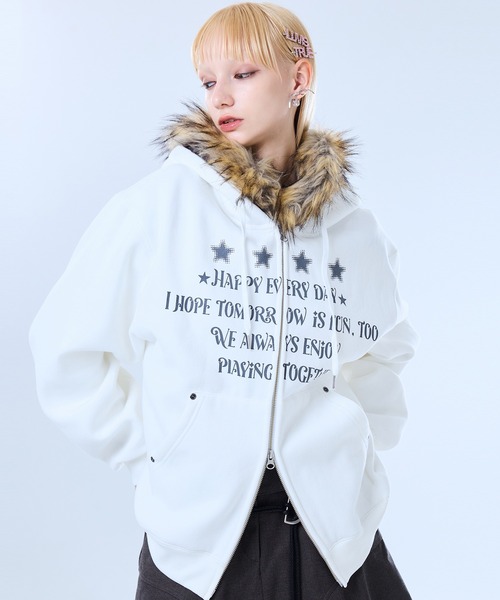 FS LETTER HOOD ZIPUP（パーカー）｜LUVISTRUE（ラヴイズトゥルー）の