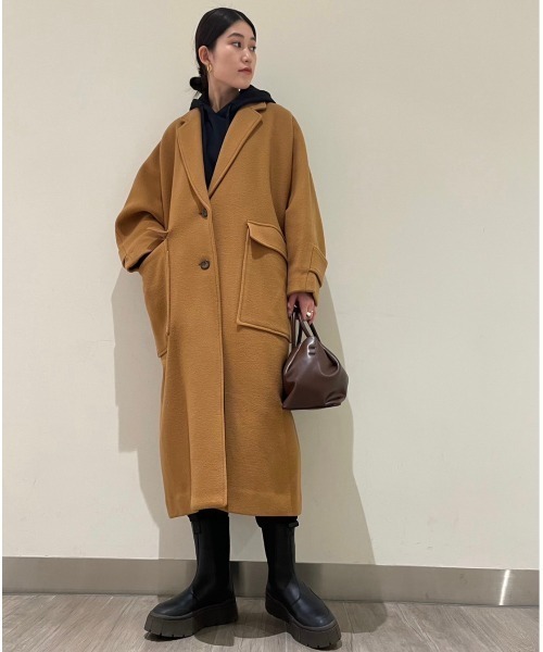 emmi（エミ）の「【emmi atelier】リサイクルウールロングコート