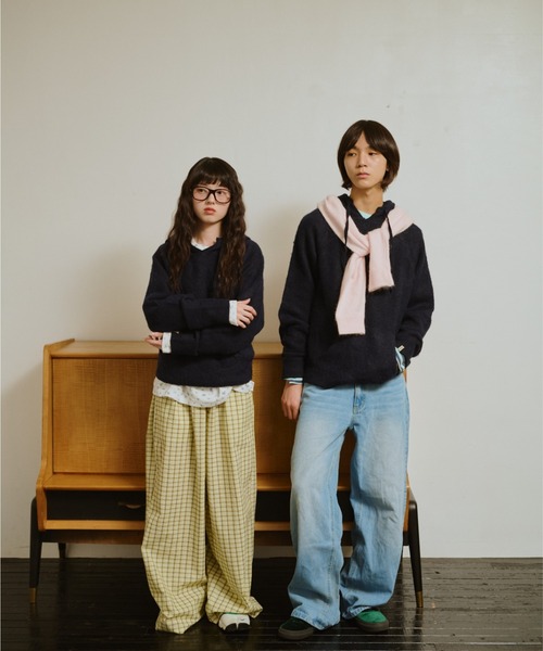 うろこ雲なニットフーディー（ニット/セーター）｜common gull