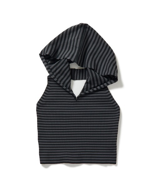 PERVERZE Cropped Hoodie Knit Top｜トップス PERVERZE Cropped Hoodie