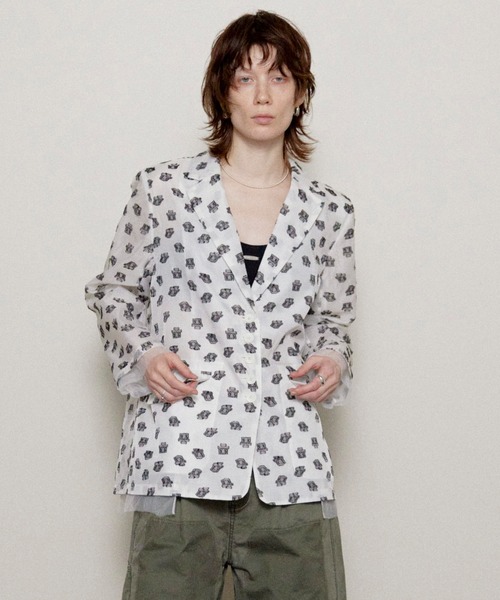 Flower Pattern Sheer Jacket/フラワーシアージャケット【MAISON