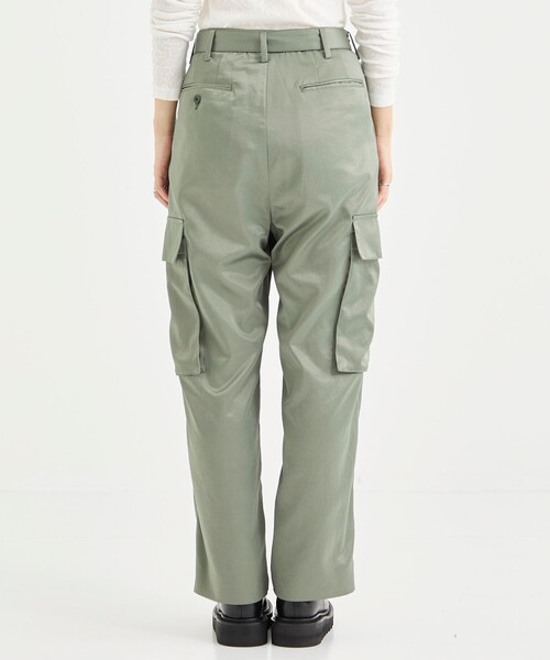 セール】【08sircus/08サーカス】Satin belted cargo pants（カーゴ