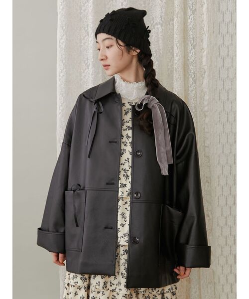 merry jenny（メリージェニー）の「ribbon Vintage like ｵｰﾊﾞｰｼﾞｬｹｯﾄ