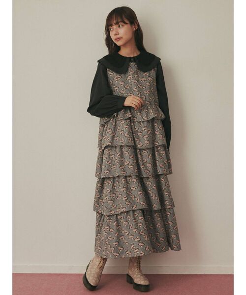 merry jenny（メリージェニー）の「floral dotティアードジャンスカ