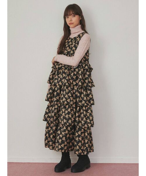 merry jenny（メリージェニー）の「floral dotティアードジャンスカ