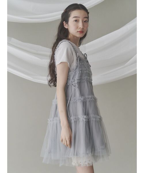 merry jenny（メリージェニー）の「チュールコルセットミニワンピース