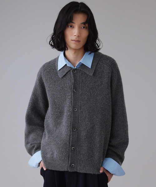 LUENNA】Collared Knit Polo Cardigan / 襟付き ニットポロ
