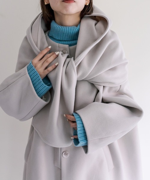 mystic（ミスティック）の「【サイズ展開あり】ストールフード付コート