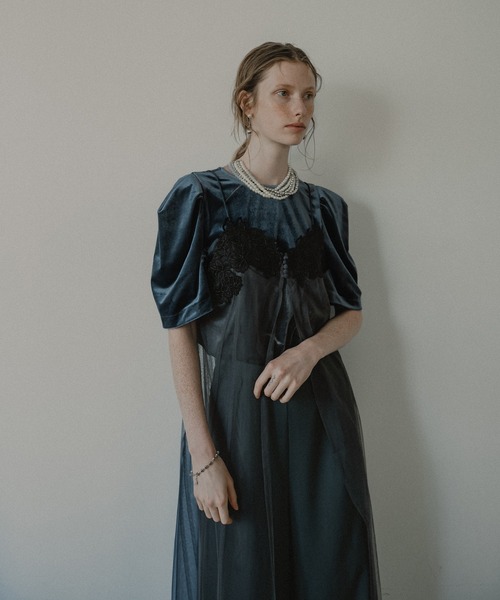 Layered velor dress（パンツドレス）｜et.UNiVER（エトユニベール）の