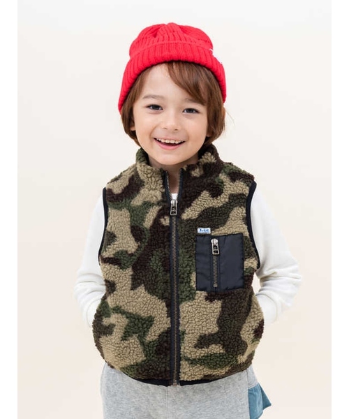 Green Parks（グリーンパークス）の「・Lee 迷彩ボアベスト（ベスト