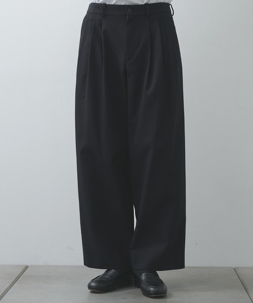 セール】【markaware/marka】TRIPLE PLEATED WIDE TROUSERS
