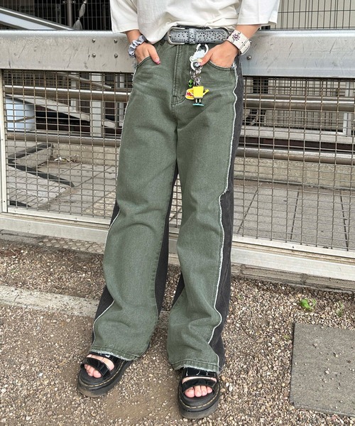 sedacle（セダクル）の「配色カラー切り替えデニム（デニムパンツ