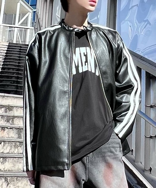 セール】サイドラインバイカージャケット（ライダースジャケット