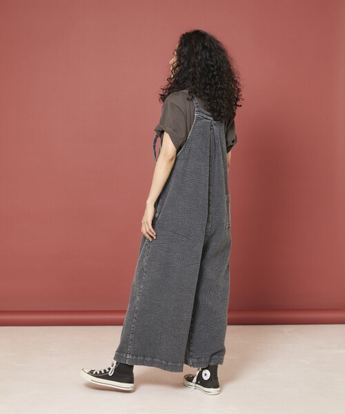 Freada/フリーダ インド ダブルガーゼ フレア サロペット