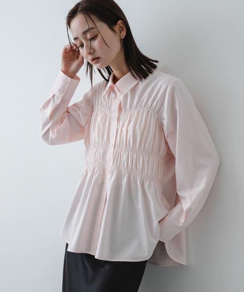 セール】シャーリングデザインシャツ（シャツ/ブラウス）｜SENSE OF