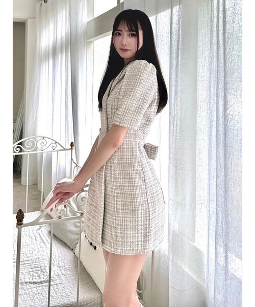 セール】テーラードカラーミニワンピース（ワンピース）｜EATME