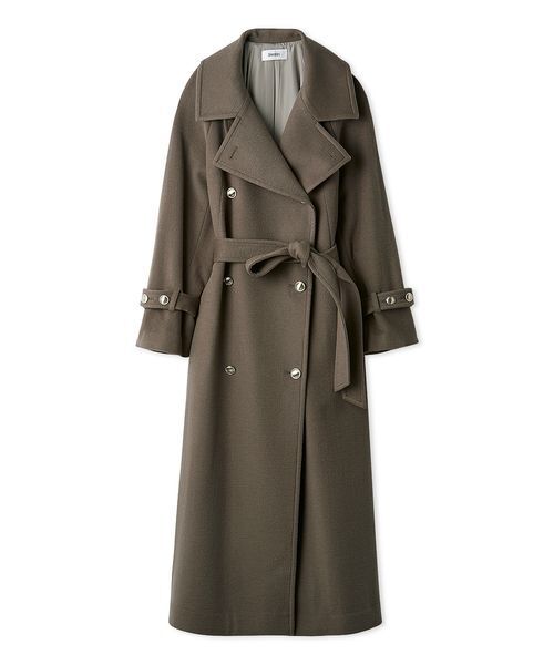 セール】ウールカシミヤスタンドカラーコート（チェスターコート