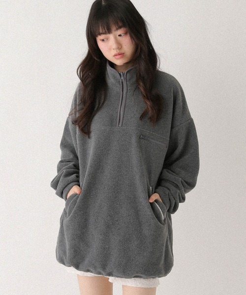 セール】ハーフZIPフリースミニワンピース 636610（ワンピース
