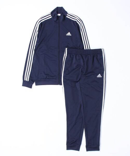♪ アディダス ジャージ 上下 3ストライプ ネイビー系 M 美品