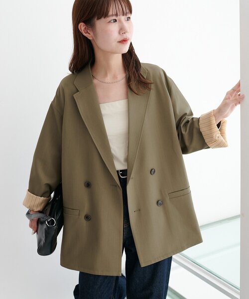 セール】【ユニセックス】Wブレストオーバージャケット（テーラード