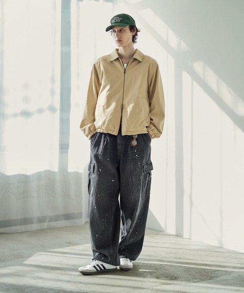 セール】リバーシブル ダブルジップ ハリントンジャケット（ブルゾン