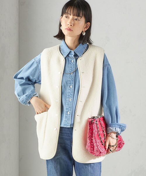 セール】〈手洗い可能〉ボア フリース リバーシブル ベスト（その他