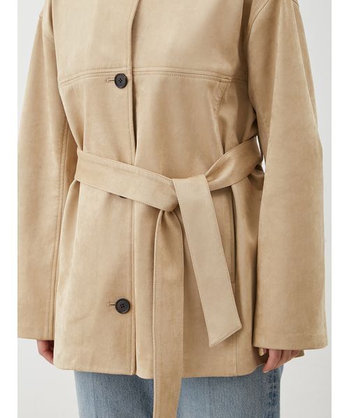 セール】ステンカラーリサイクスウェードライクブルゾン（ブルゾン