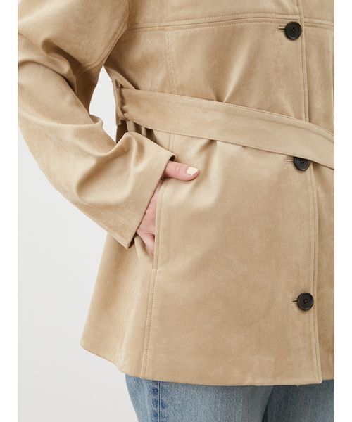 セール】ステンカラーリサイクスウェードライクブルゾン（ブルゾン