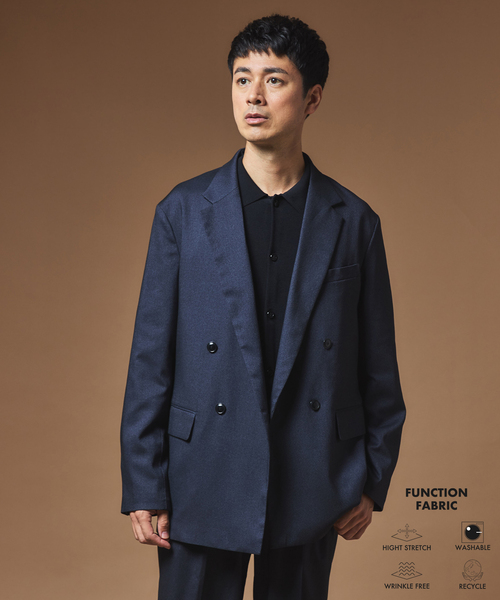 セール】”MULTI FUNCTION” ダブルブレスト 4ボタン ジャケット
