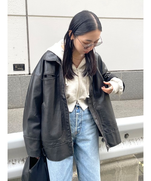 Ungrid（アングリッド）の「ヴィンテージフェイクレザーブルゾン