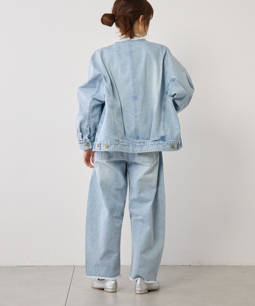 PUAL CE CIN（ピュアルセシン）の「ノーカラーデニムジャケット