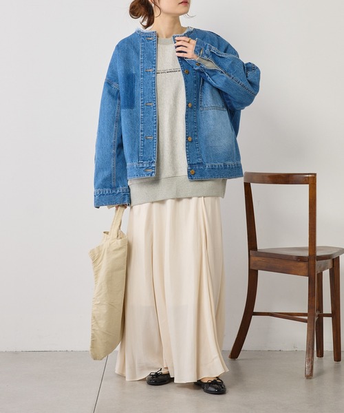 PUAL CE CIN（ピュアルセシン）の「ノーカラーデニムジャケット