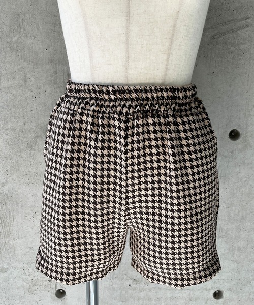 セール】千鳥柄ウエストゴムショートパンツ（その他パンツ
