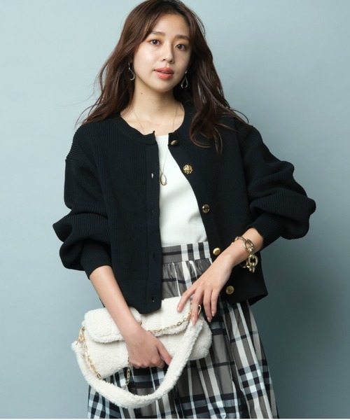 JUSGLITTY（ジャスグリッティー）の「マルチ釦カーデ（ニット/セーター