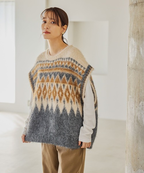 studio CLIP（スタディオクリップ）の「ノルディックニットベスト