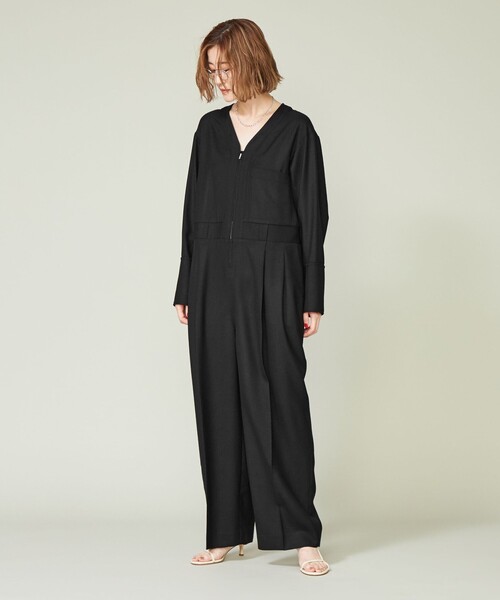 conte（コンテ）の「＜conte＞Vネック オールインワン（つなぎ