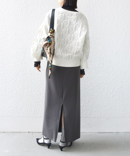 WEB限定】〈洗濯機可能〉2WAY フラワー ジャカード ハーフ ジップ プル