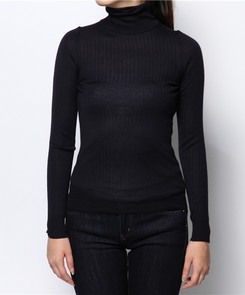 Drawer（ドゥロワー）の「DRAWER カシミヤシルク 18G リブタートル