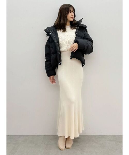 MERCURYDUO（マーキュリーデュオ）の「ツイードニットカーデドッキング