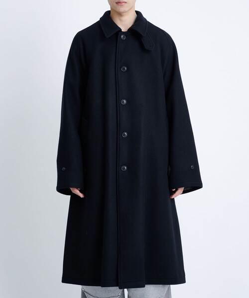 STUDIOUS別注 WOOL MELTON BALMACAAN COAT（チェスターコート）｜URU