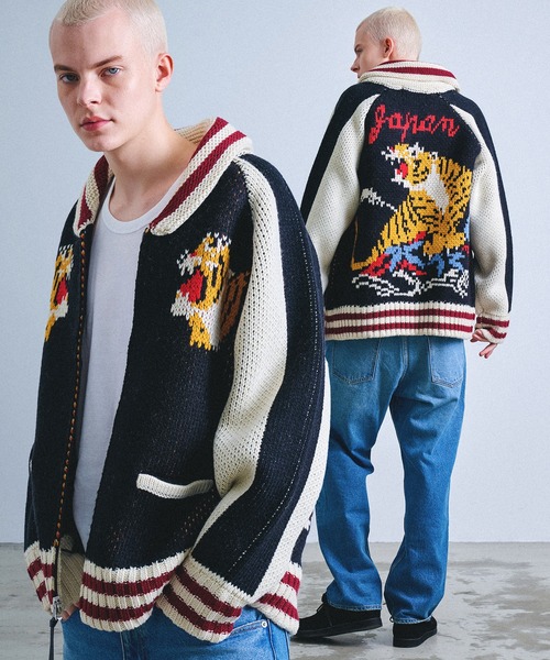 HOUSTON ヒューストン COWICHAN SWEATER TIGER 手編み カウチン ニット