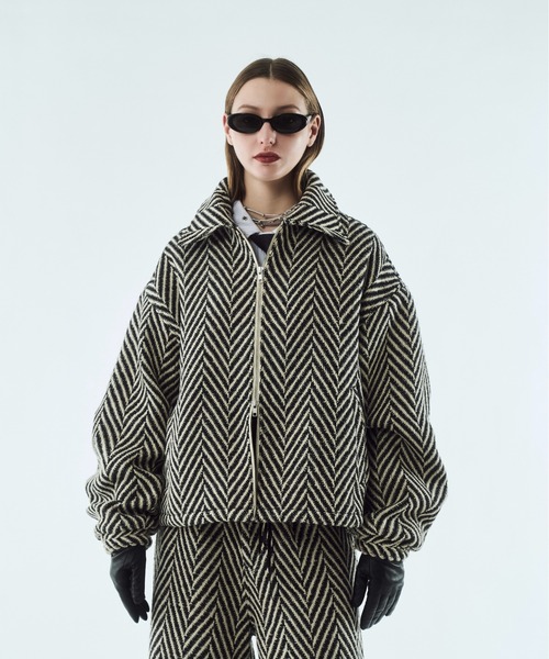 Tweed volume tuck blouson / ツイードボリュームタックブルゾン