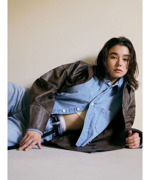 Ungrid（アングリッド）の「カットオフショートデニムシャツ（シャツ