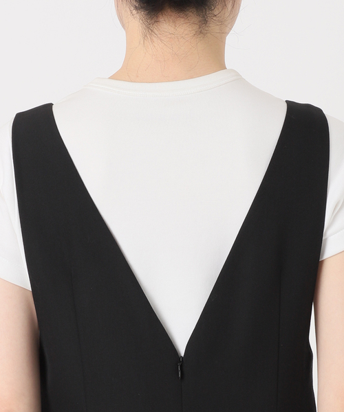 セール】ストレートVネックワンピース（ワンピース）｜NOBLE（ノーブル