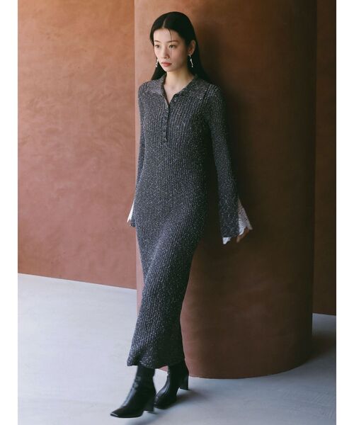 LAGUNAMOON（ラグナムーン）の「レーススリーブネップリブニット