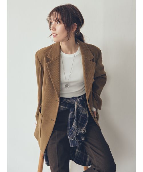 セール】【セットアップ対応】コーデュロイパッチポケットシングル