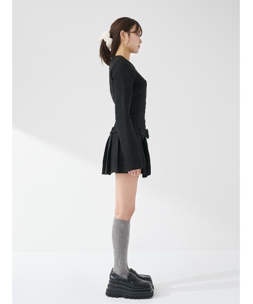 Darich（ダーリッチ）の「ボックスプリーツツイードミニワンピース