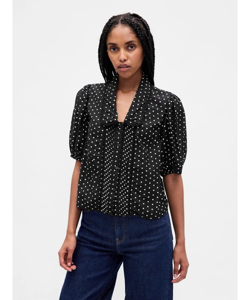 セール】パフスリーブ 襟付きトップス（シャツ/ブラウス）｜GAP